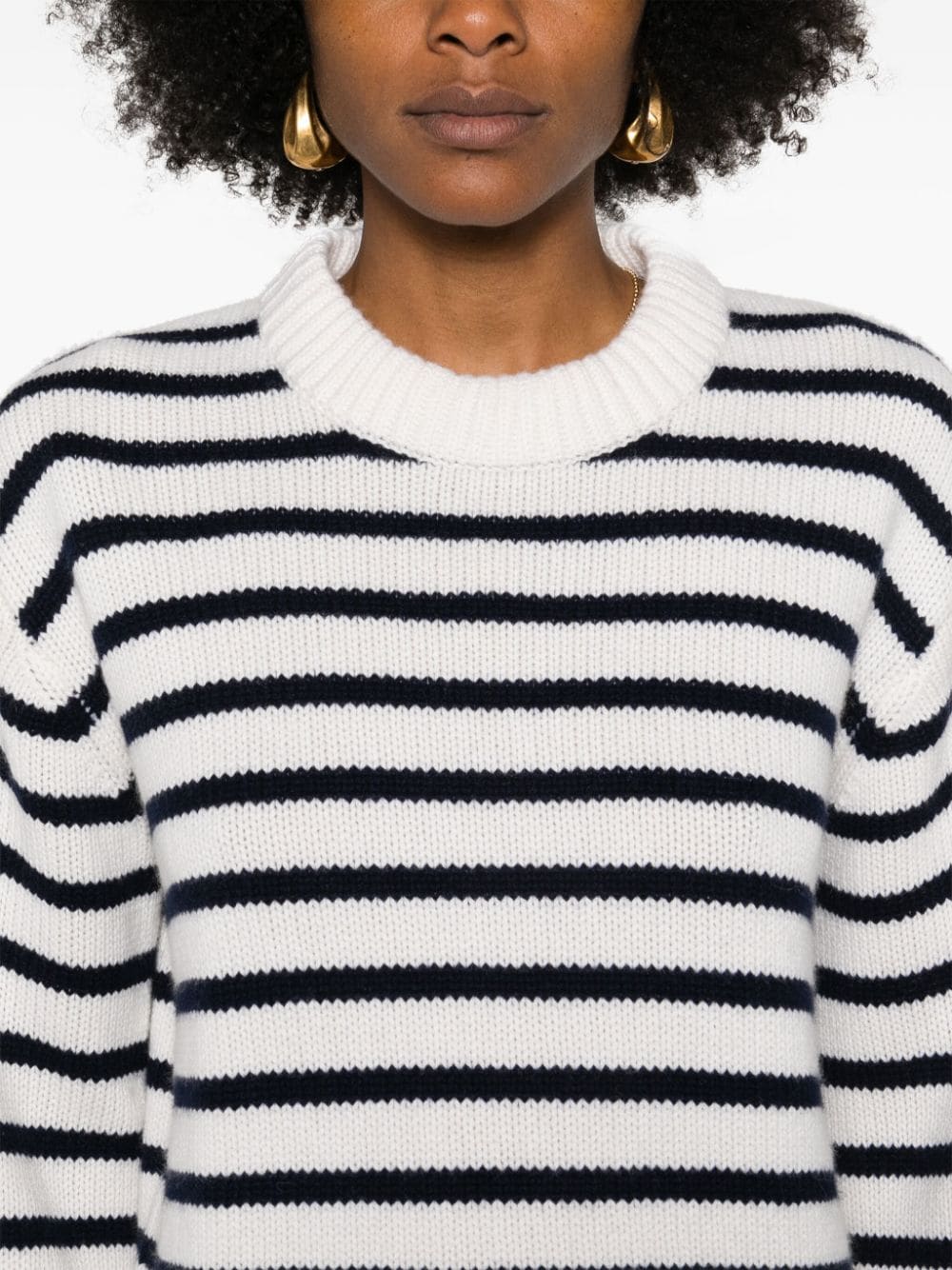 Shop Lisa Yang Sony Striped Cashmere Jumper In Neutrals