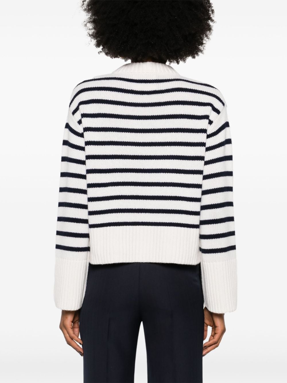 Shop Lisa Yang Sony Striped Cashmere Jumper In Neutrals