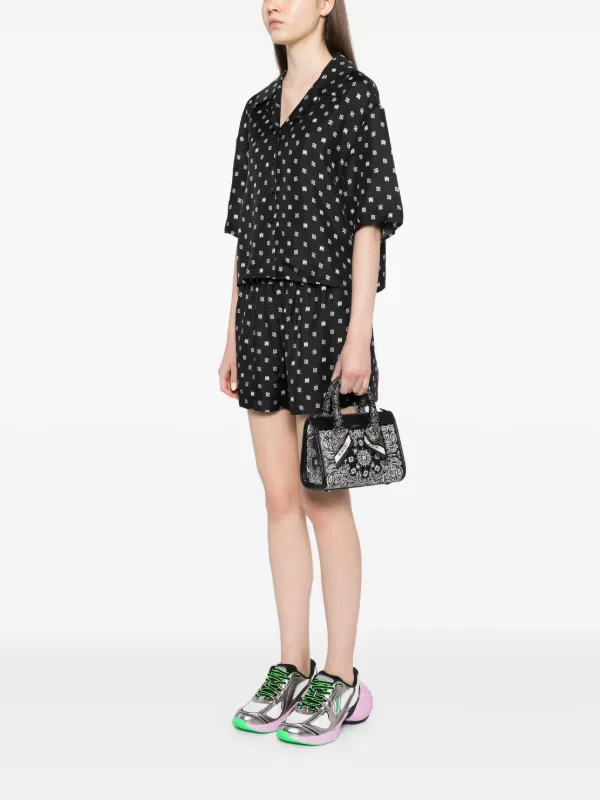 AMIRI Bandana Micro Triangle Crossbody Bag | Black | FARFETCH JO