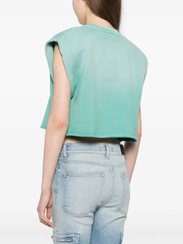 【AMIRI】クロップトップス AMIRI クロップド タンクトップ | ブルー | FARFETCH JP