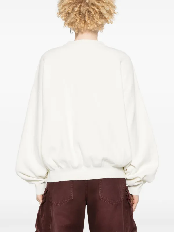 Alexander Wang logo-embroidered Ribbed Sweater | White | FARFETCH