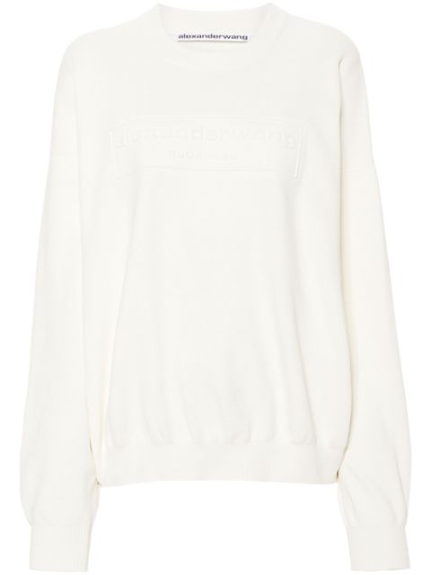 Alexander Wang logo-embroidered ribbed sweater Women