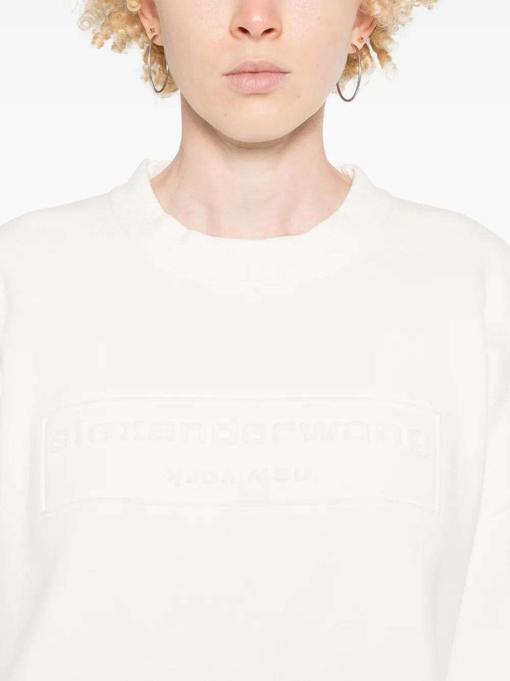 Cheap Alexander Wang logo-embroidered ribbed sweater Women