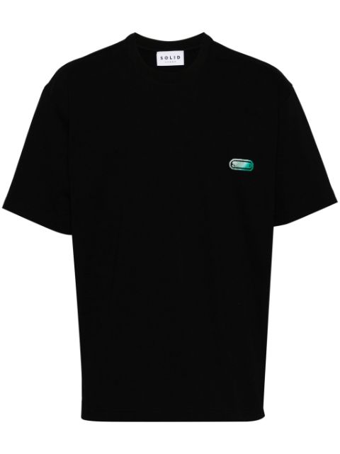 SOLID HOMME gradient  logo T-shirt