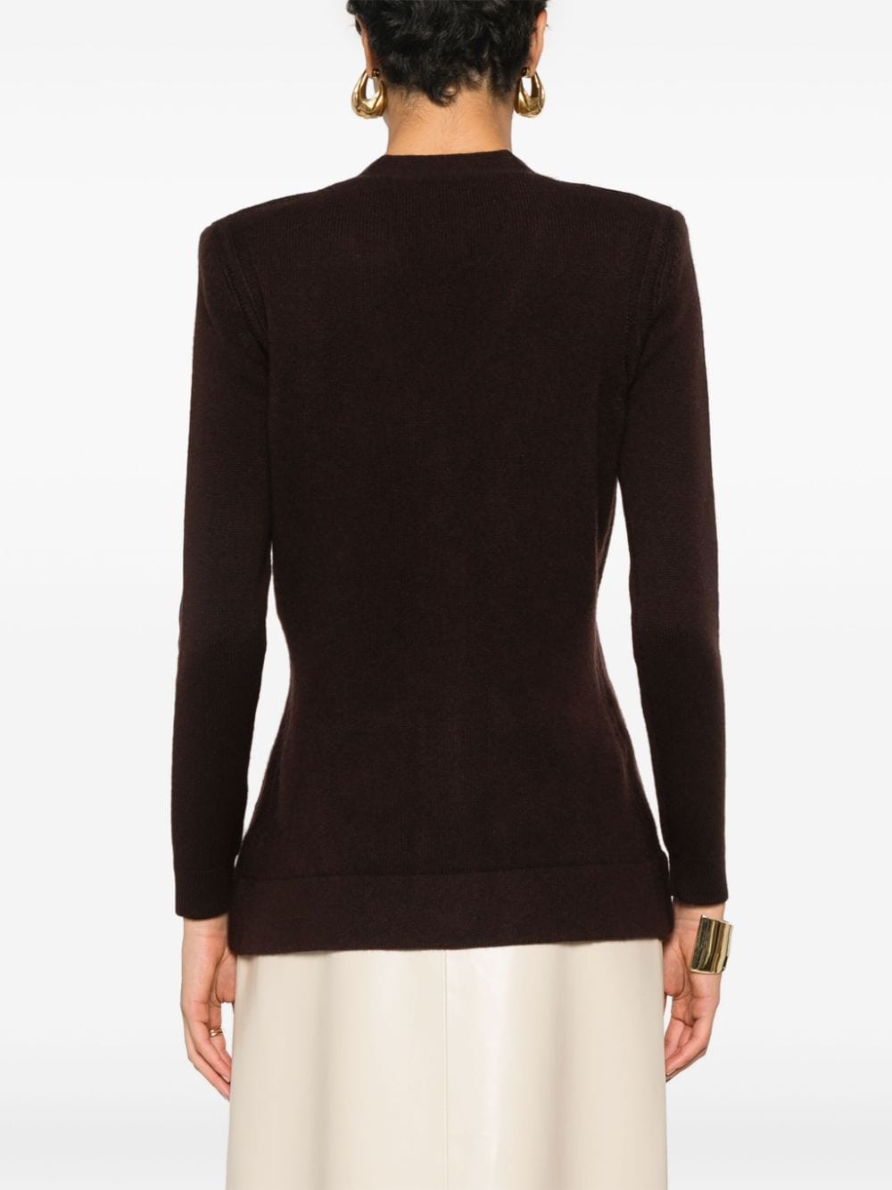 Shop Tom Ford V-neck Cashmere Cardigan In Brown