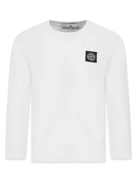 Stone Island Junior logo-patch long-sleeve T-shirt