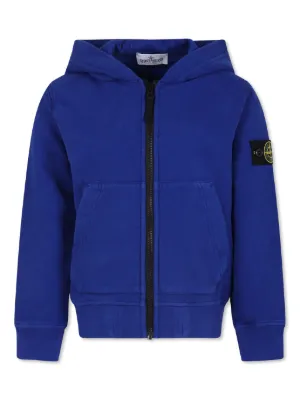 Stone Island Junior ジップ パーカー | ブルー | FARFETCH JP