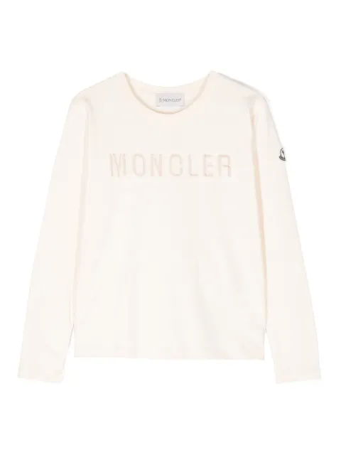 Moncler Enfant logo-embroidered logo-appliqué T-shirt