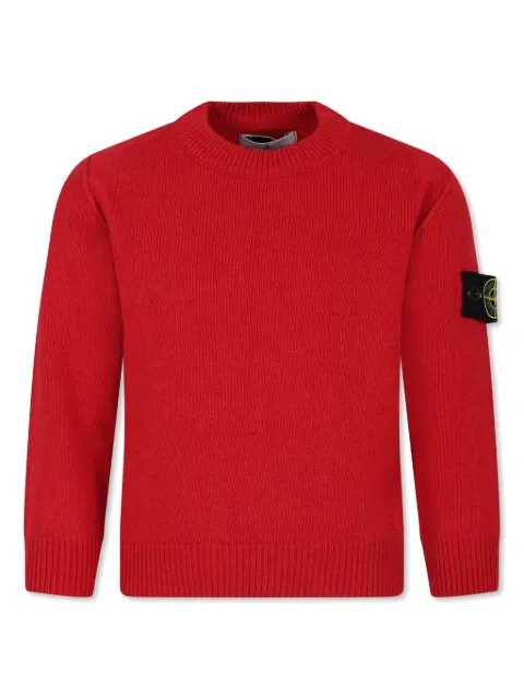 Stone Island Junior Compass-badge knitted jumper
