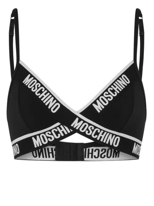 Soutien-gorge à bande logo - Moschino - Modalova
