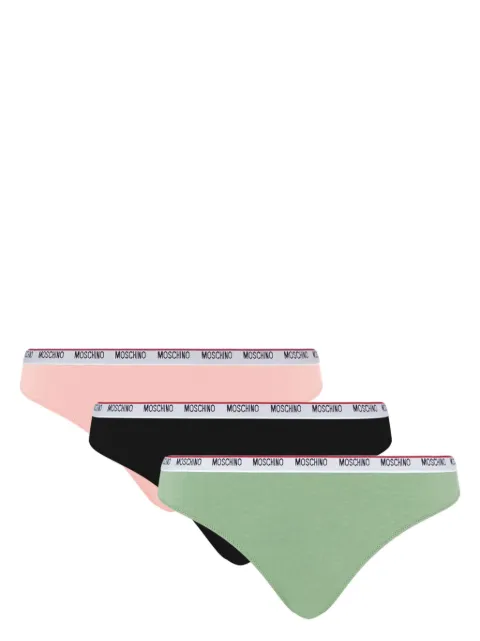 Moschino logo-waistband briefs (pack of three)