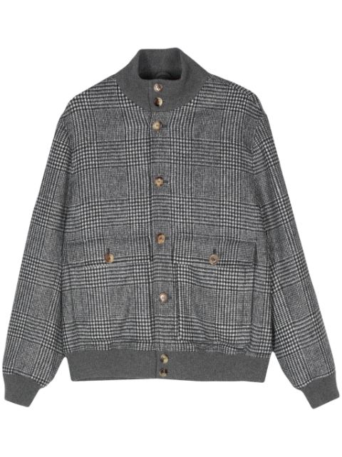 Brunello Cucinelli checked bomber jacket Men