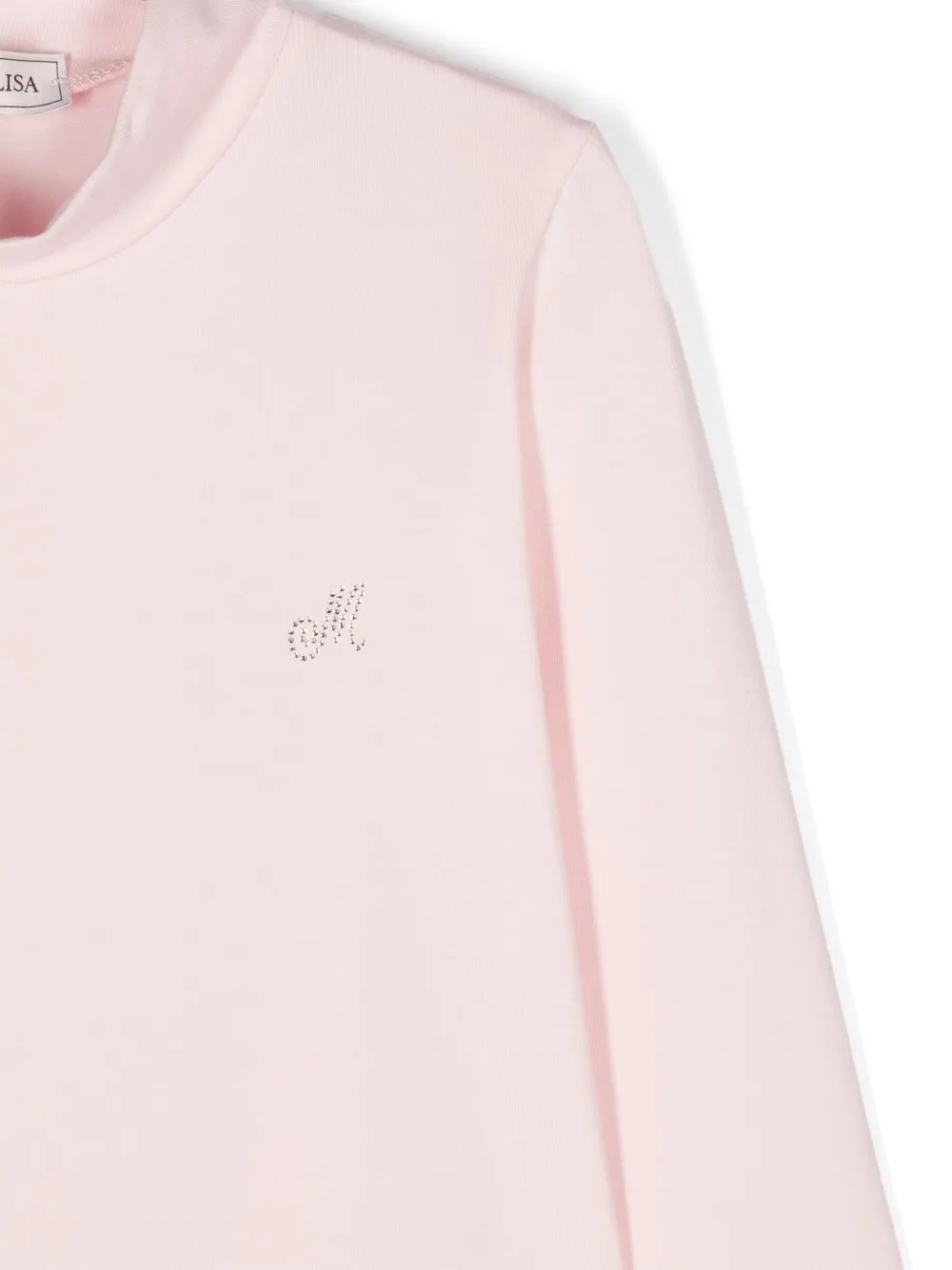 Monnalisa Top verfraaid met logo Roze