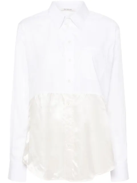 Peter Do logo-print panelled shirt 