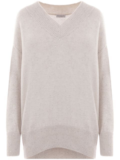 Brunello Cucinelli V-neck long-sleeve jumper Women