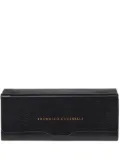 Brunello Cucinelli grained leather sunglasses case - Black