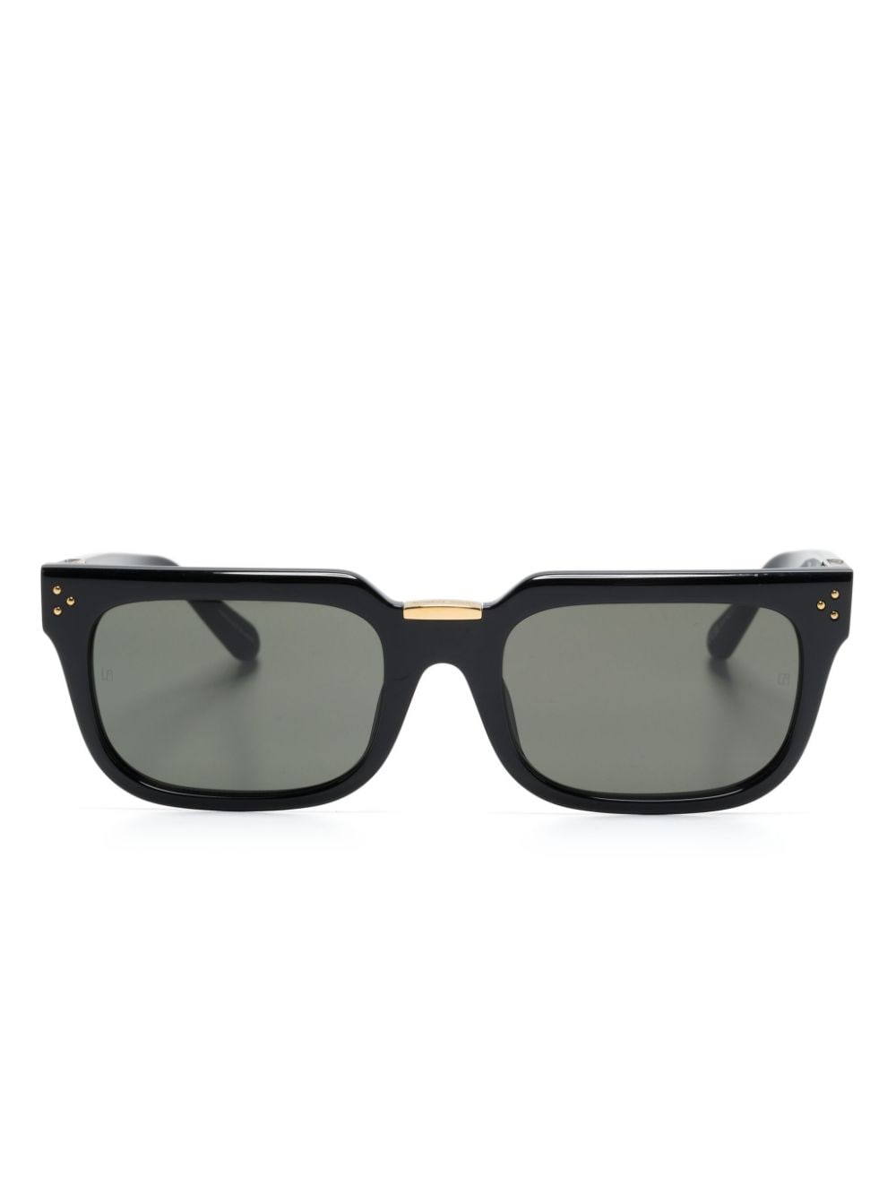 Linda Farrow Yoan Rectangle-frame Sunglasses In Black