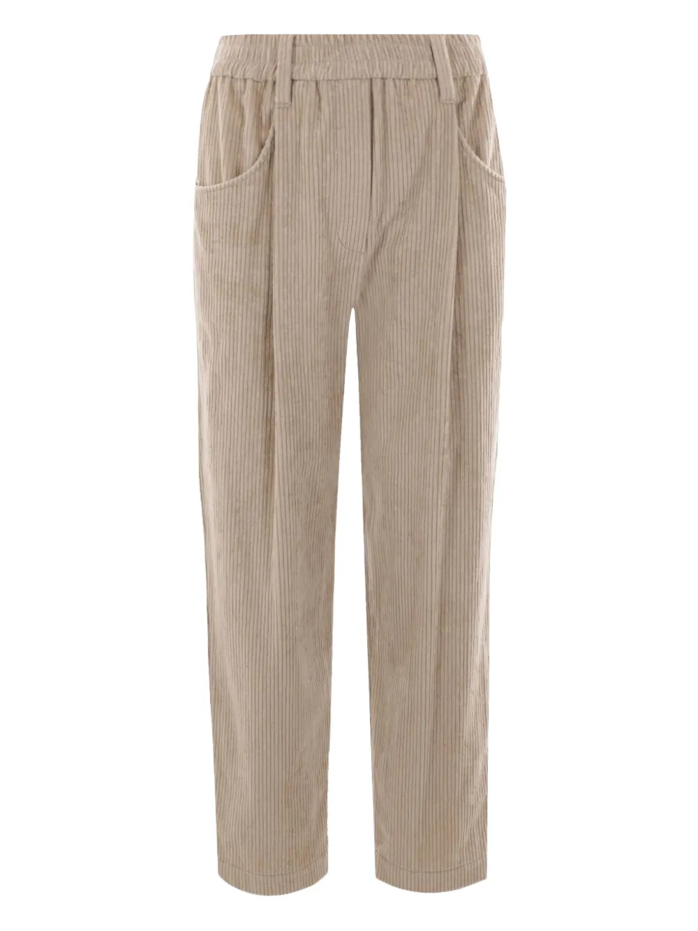 Brunello Cucinelli straight-leg corduroy trousers - Nude