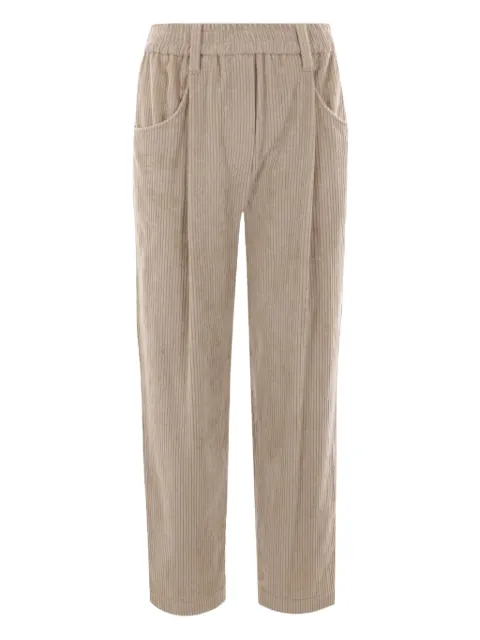 Brunello Cucinelli pantalon en velours côtelé à coupe droite