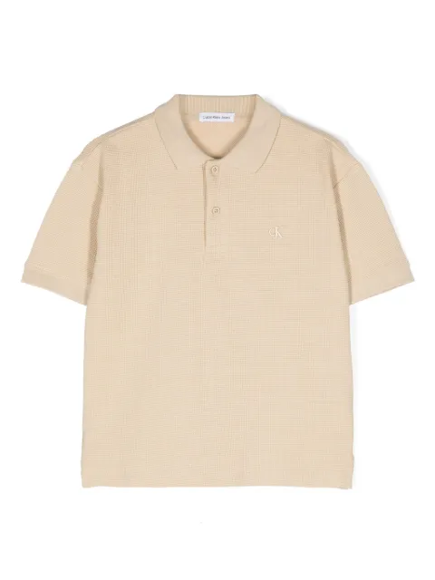 Calvin Klein Kids Camisa polo com logo bordado
