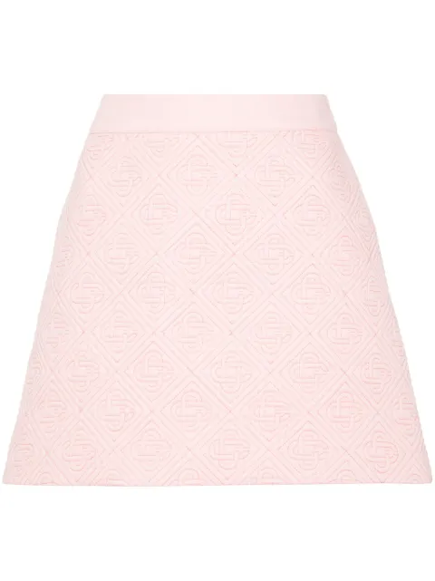 Casablanca logo-quilted mini skirt