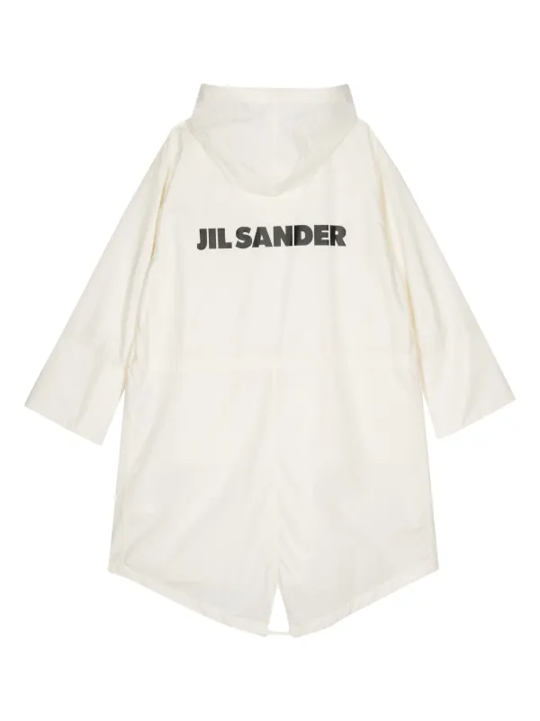 Jil Sander フーデッド コート | ホワイト | FARFETCH JP
