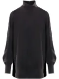 Brunello Cucinelli high-neck silk blouse - Black