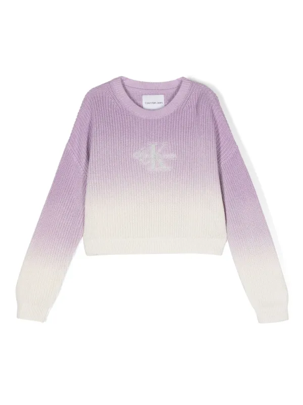 Calvin Klein Kids gradient effect Cotton Jumper Farfetch