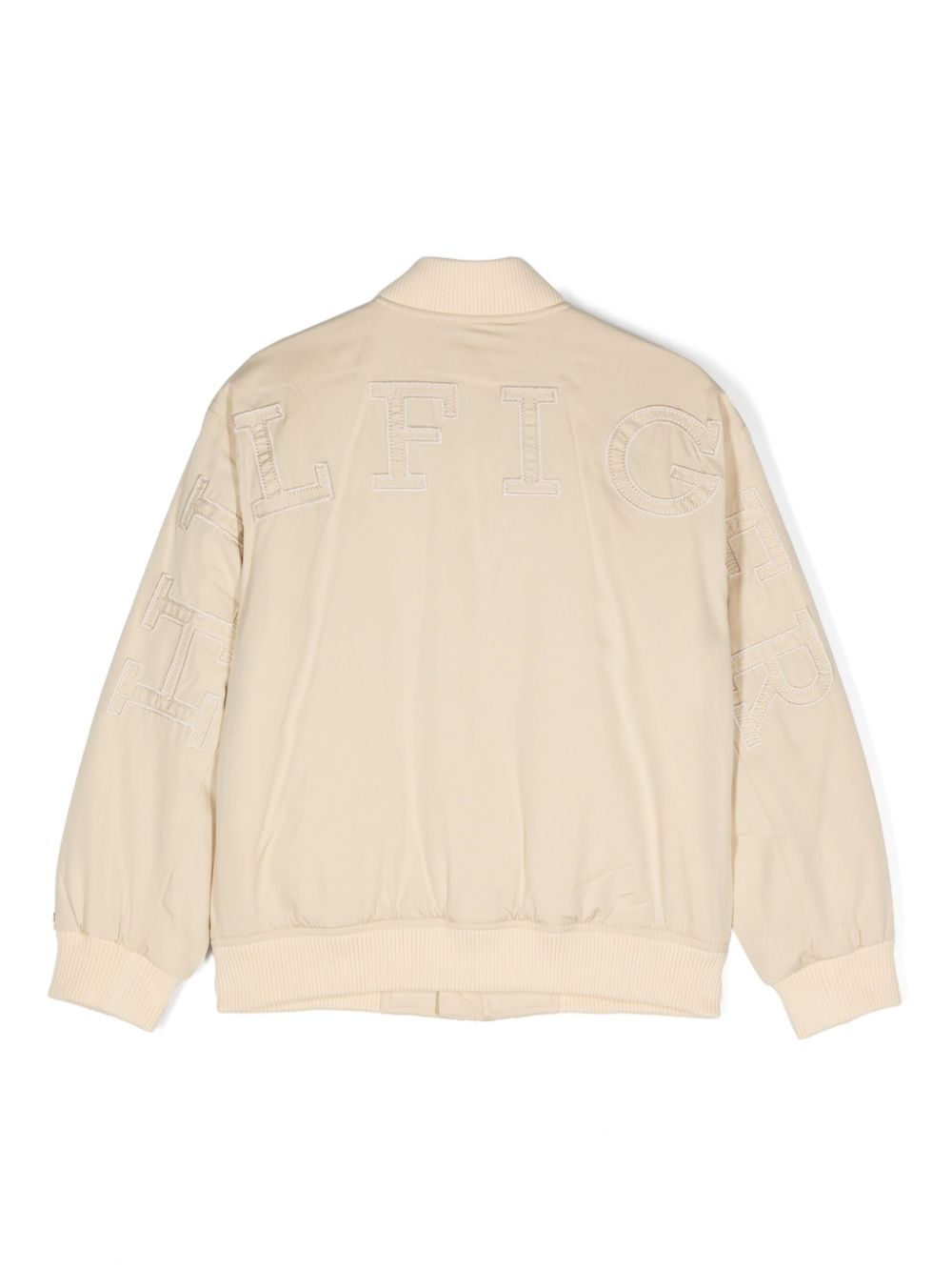 Tommy Hilfiger Junior logo-patch bomber jacket - Neutrals