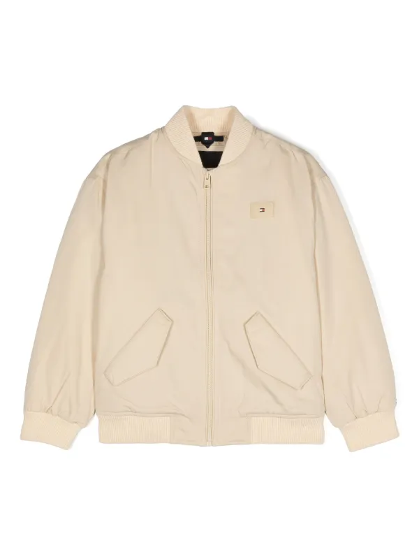 Tommy Hilfiger Junior logo patch Bomber Jacket Farfetch