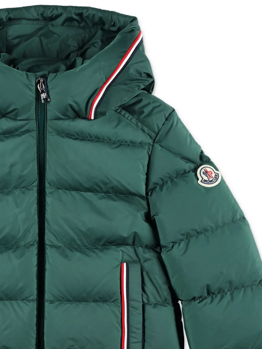 Moncler Enfant Donsjack met logopatch Groen