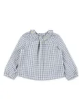 Bonpoint checked cotton blouse - Blue