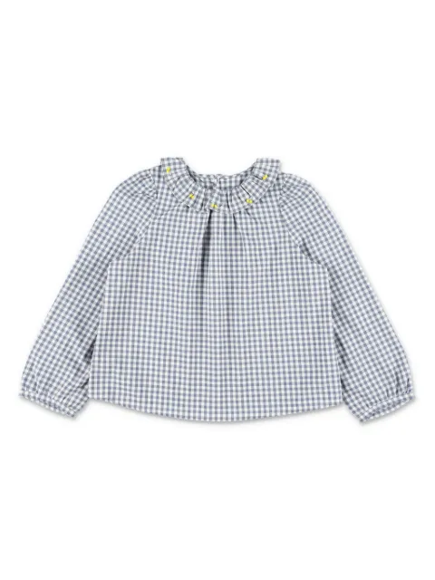 Bonpoint Blusa de algodão xadrez