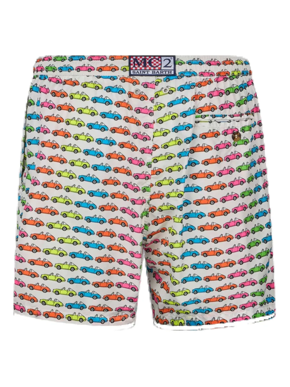 Mc2 Saint Barth Racing-car Print Swim Shorts In Multi