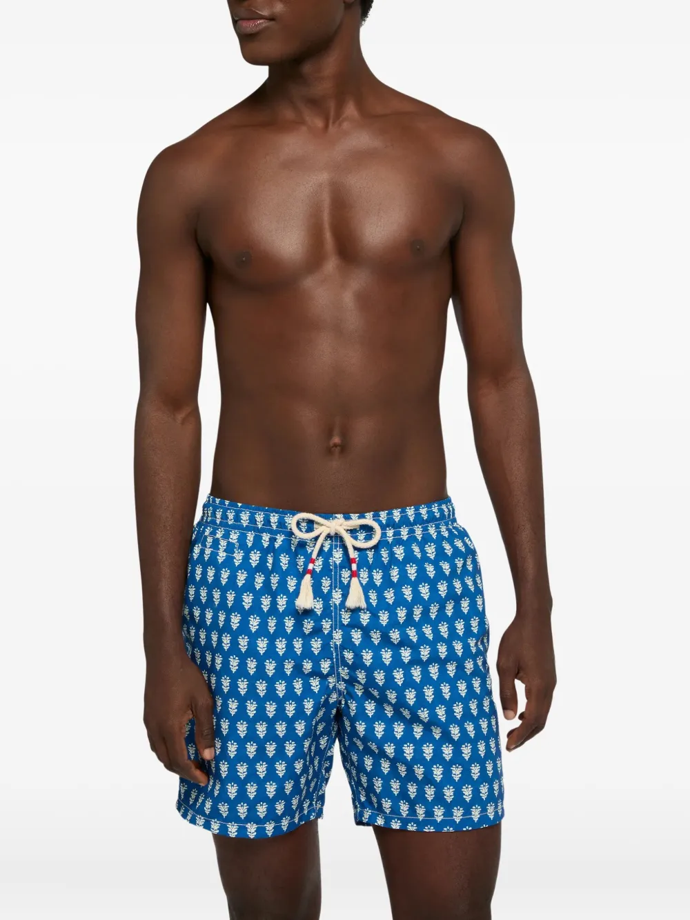 Mc2 Saint Barth Caprese Printed Swim Shorts In Blue