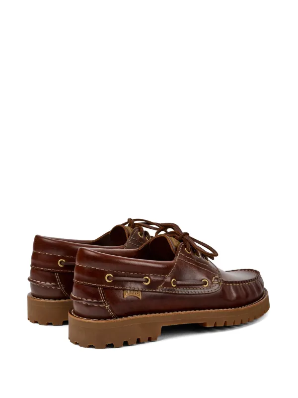 Camper Nautico apron-toe Leather Boat Shoes Brown FARFETCH GE