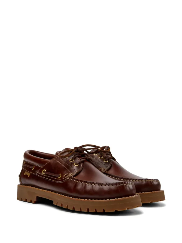 Camper Nautico apron-toe Leather Boat Shoes Brown FARFETCH BH