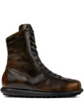 Camper Ariel lace-up leather boots - Brown