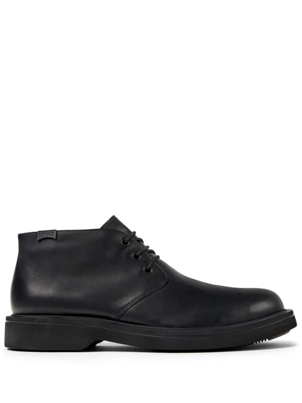 Camper Norman lace up Leather Boots Black FARFETCH SA