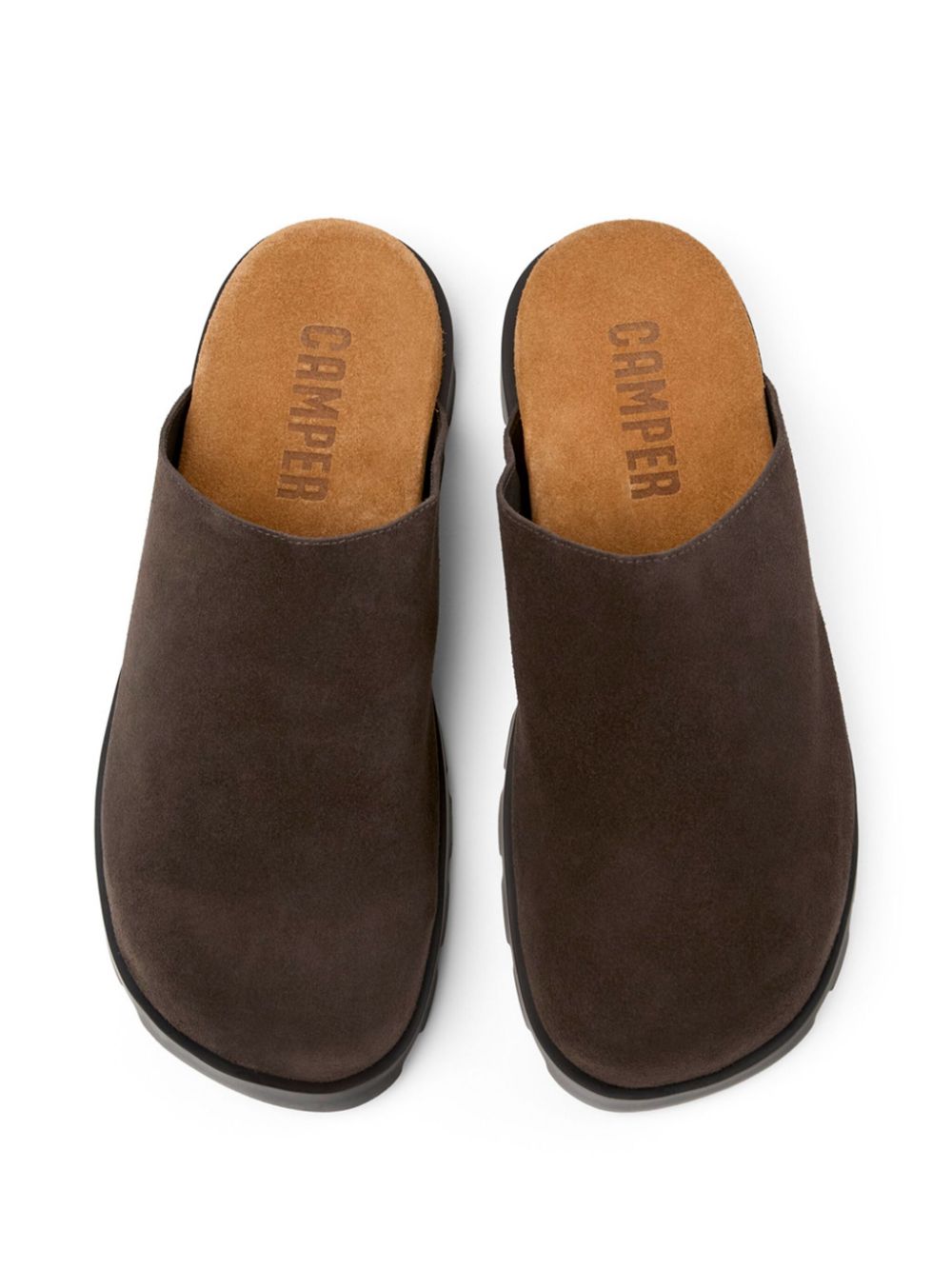 Camper Brutus slip-on leather clogs Brown