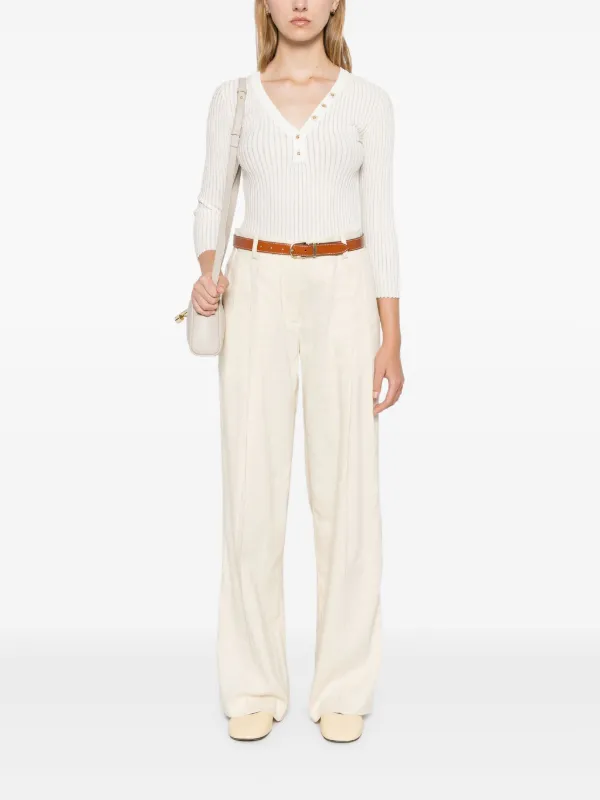 Elisabetta Franchi リブニット セーター | ホワイト | FARFETCH JP