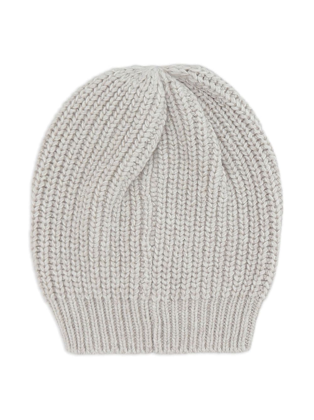 Brunello Cucinelli ribbed-knit cashmere beanie - Beige