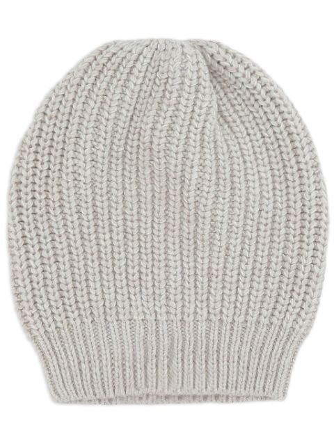 Brunello Cucinelli ribbed-knit cashmere beanie Women