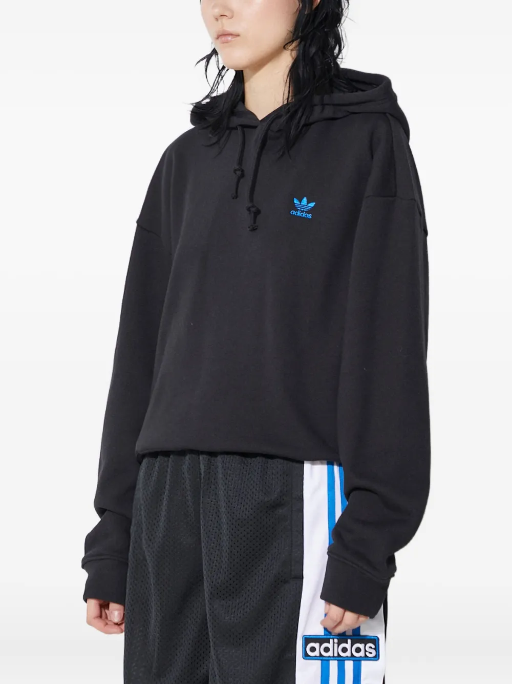 adidas Hoodie met trefoil-logo Zwart