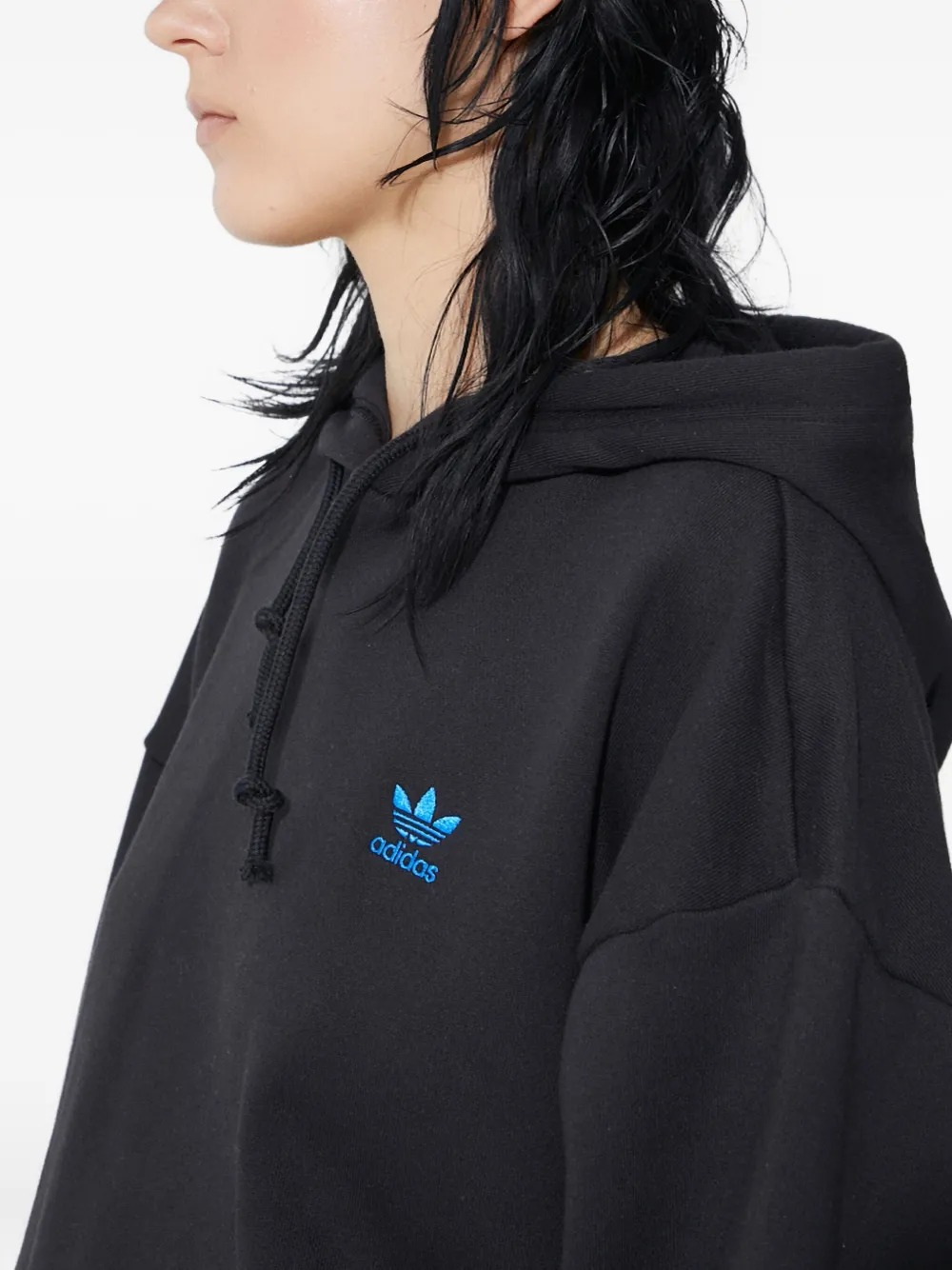 adidas Hoodie met trefoil-logo Zwart