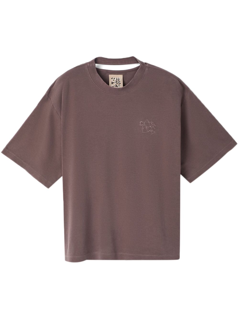 logo-embroidered cotton T-shirt