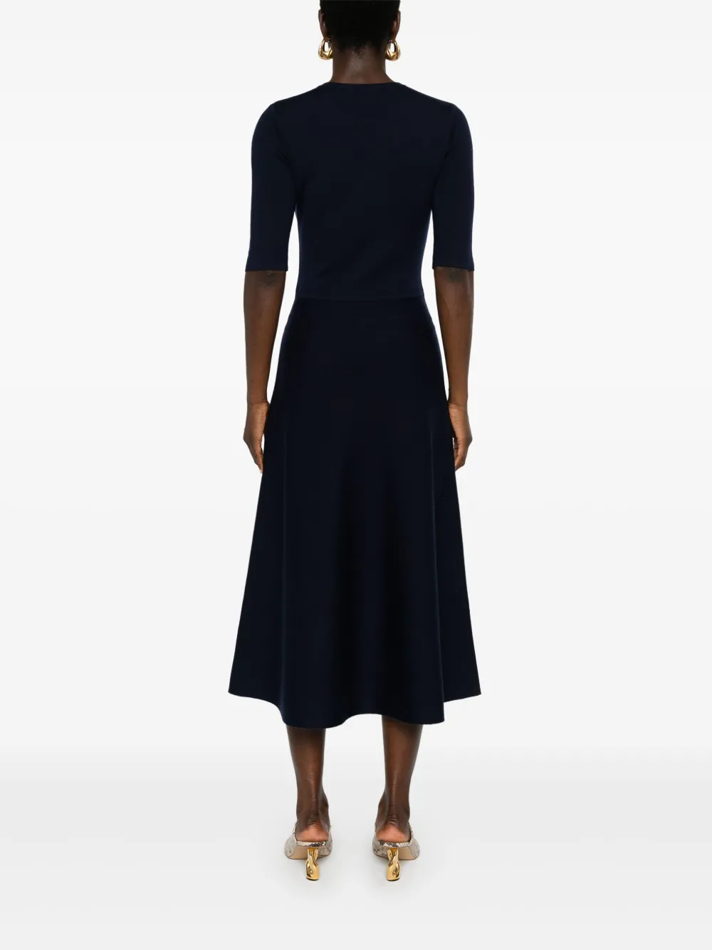 Gabriela Hearst Seymore midi-jurk Blauw