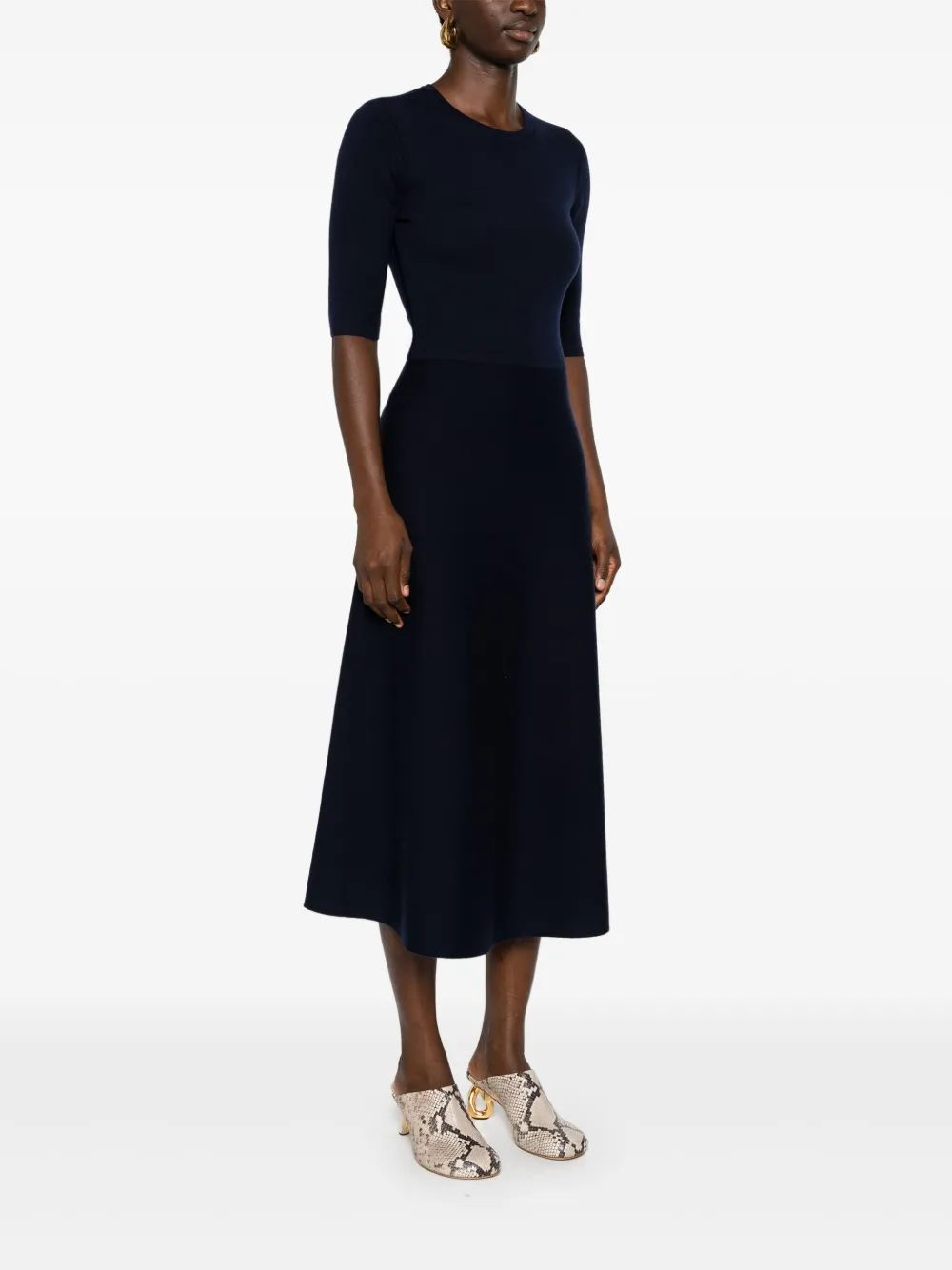 Gabriela Hearst Seymore midi-jurk Blauw