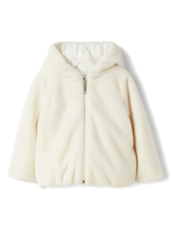 Il Gufo faux fur Hooded Jacket White FARFETCH NZ