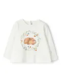 Il Gufo reindeer print long-sleeved T-shirt - White